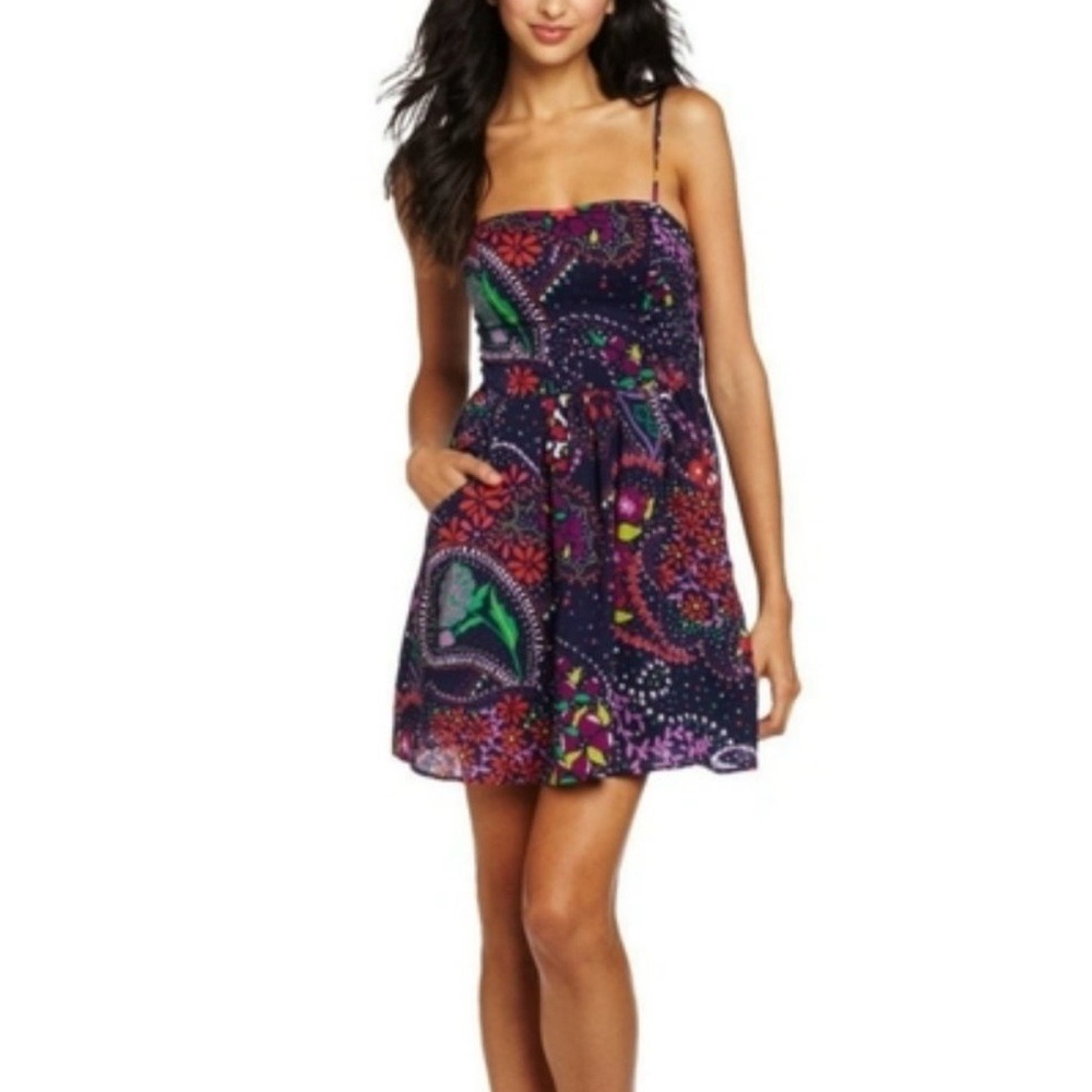 Lilly Pulitzer Anna Lynne Cotton‎ Print Dress in Navy Size Small